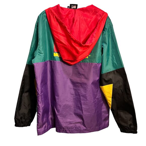 MTV Music Television Windbreaker Hoodie Colorblock WIndbreaker 2020 Jacket - Picture 2 of 12